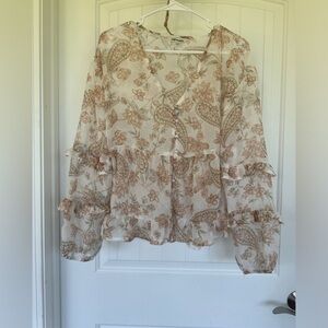American Eagle Paisley Blouse-Size S NWTS
